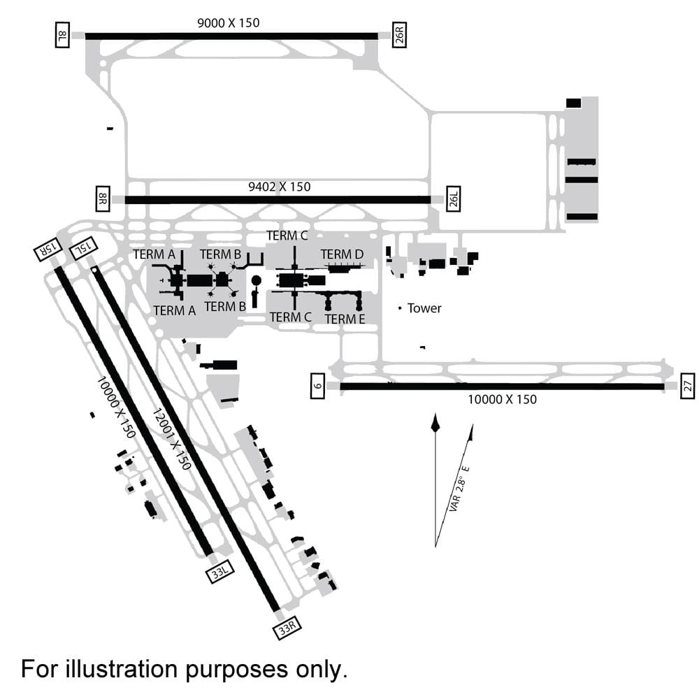 Bush intercontinental airport mapě