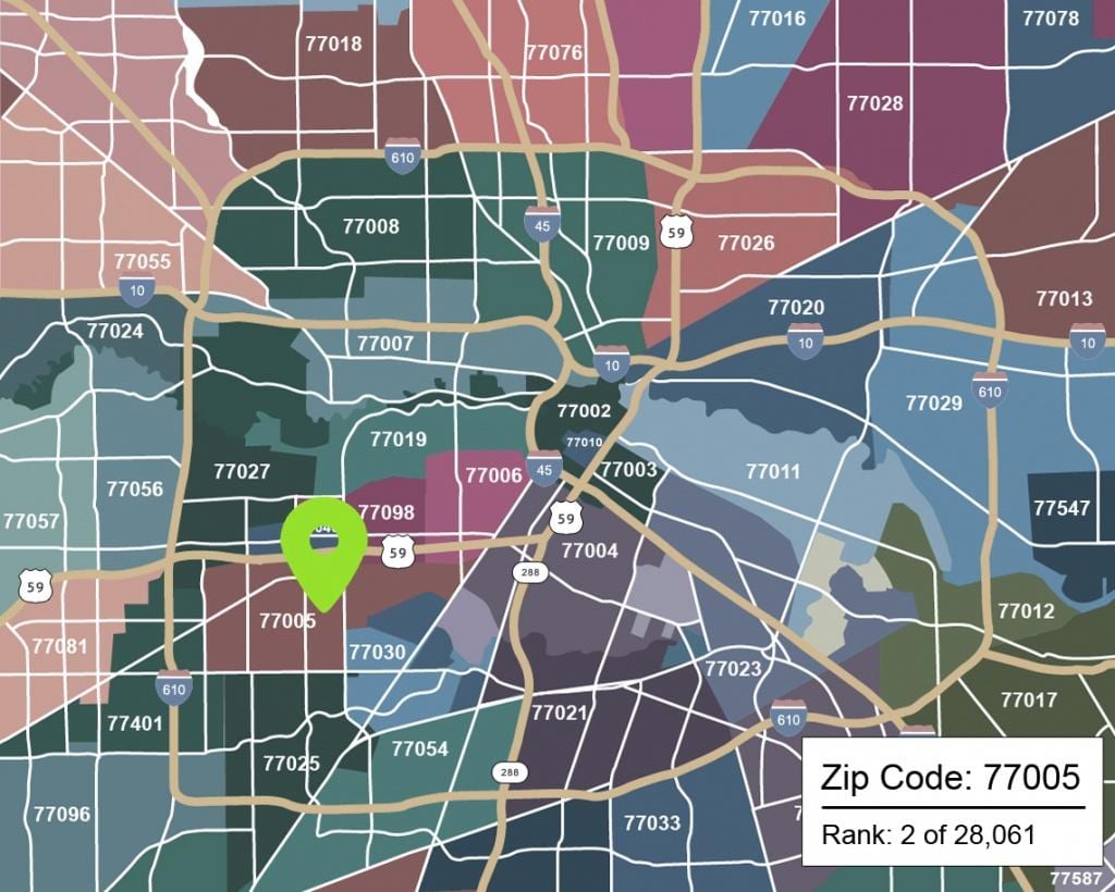 key mapa Houston