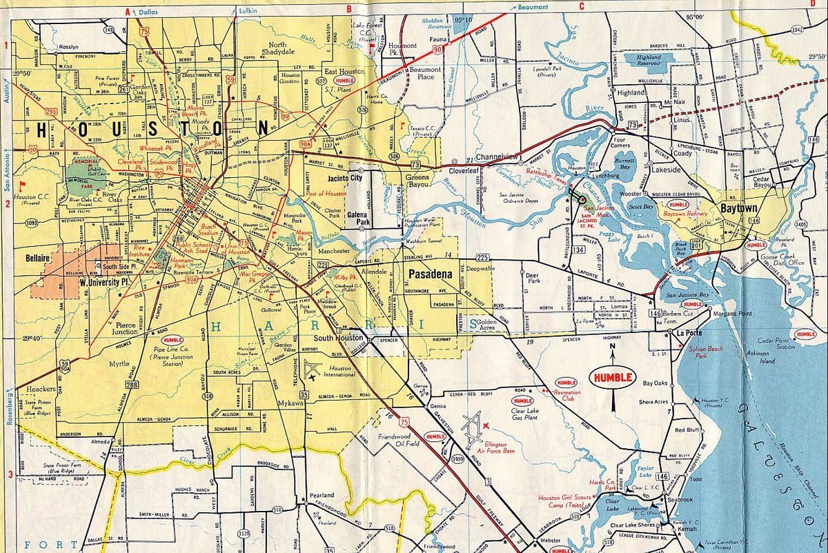 Houston na mapě