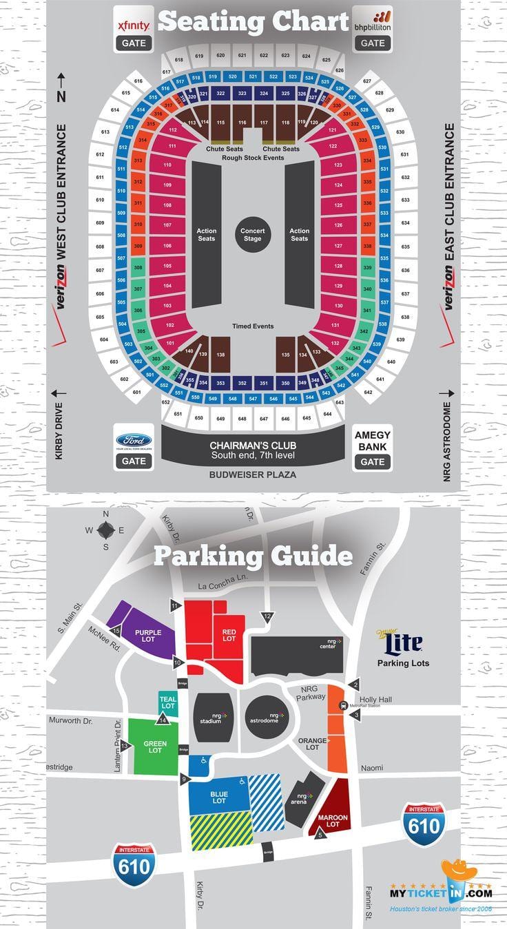 Houston Rodeo mapa místa