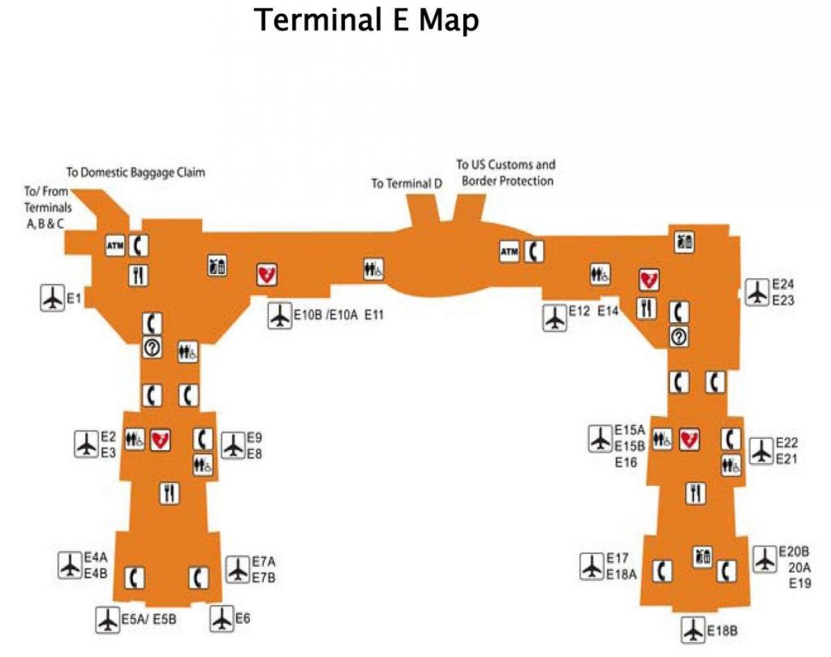 Houston letiště terminál e mapa