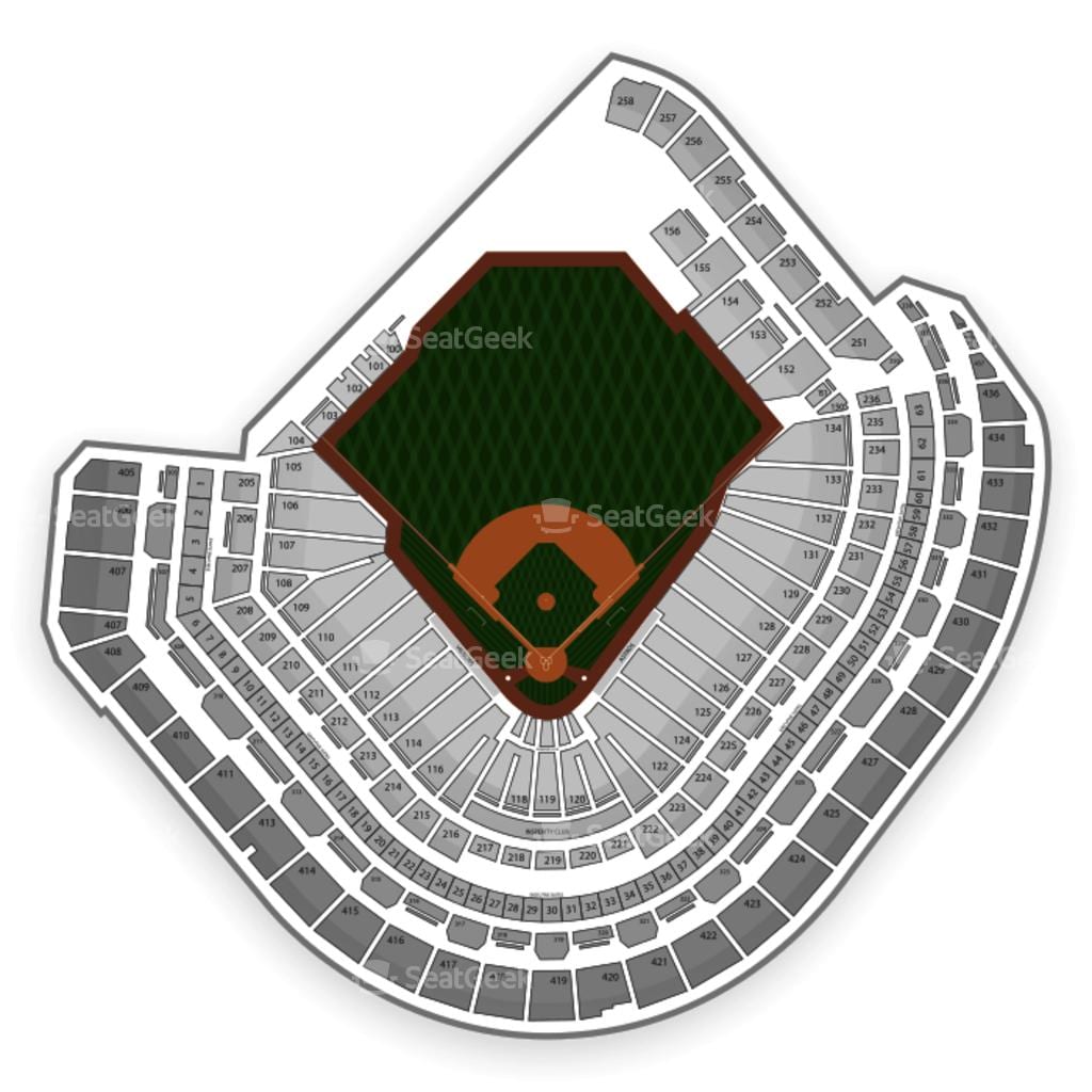 mapa Minute Maid park posezení