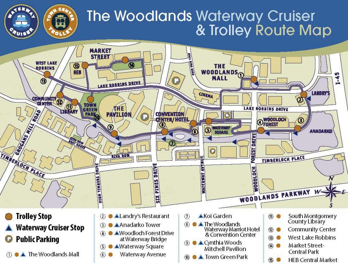 Woodlands mall mapě