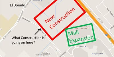 Mapa Baybrook mall