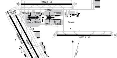 Bush intercontinental airport mapě