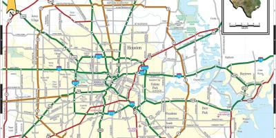 Město Houston mapě