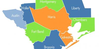 Kraj mapa Houston