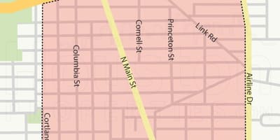 Mapa Houston heights