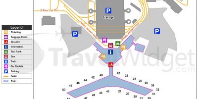 Mapa Houston letiště
