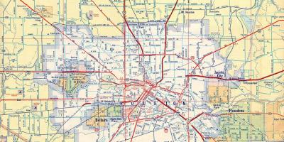Silniční mapa Houston