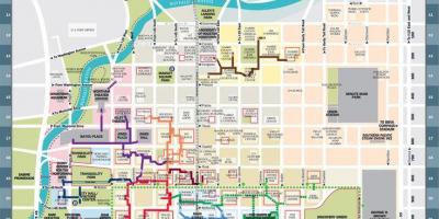 Downtown Houston tunelu mapě