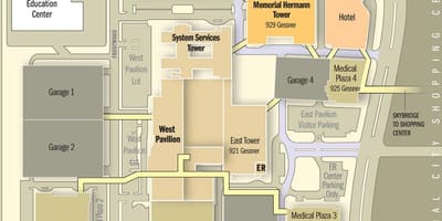 Memorial Hermann hospital mapě
