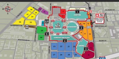 NRG stadium parkování mapě