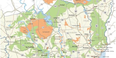 Mapa sam Houston national forest